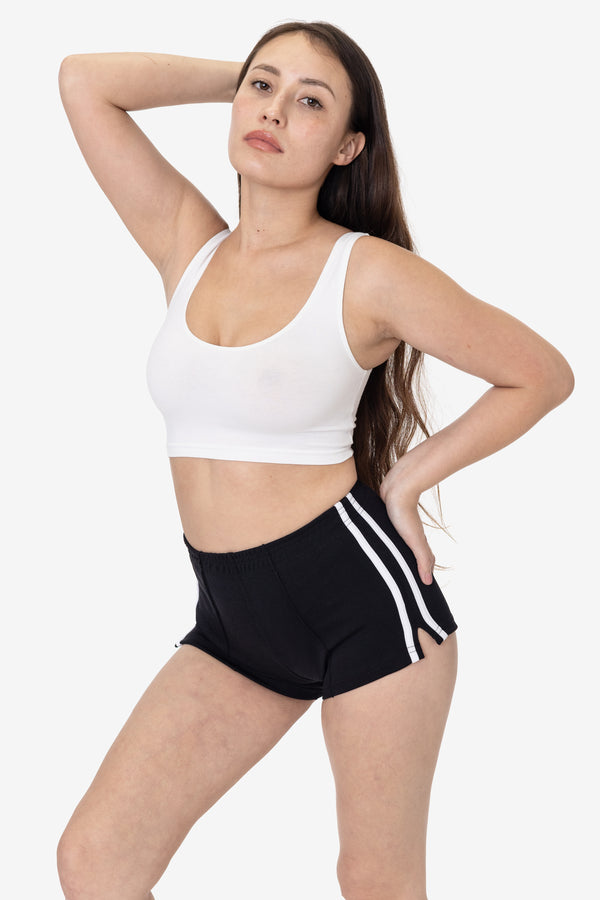 los angeles apparel Nylon Interlock Cheer Stripe Shorts