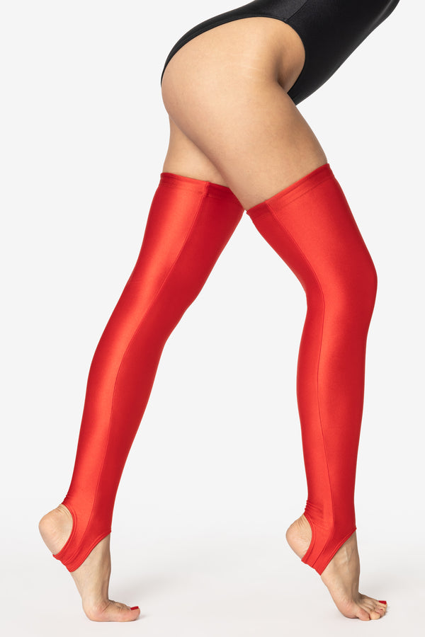 Los Angeles Apparel Nylon Tricot Thigh High Stirrup Sock