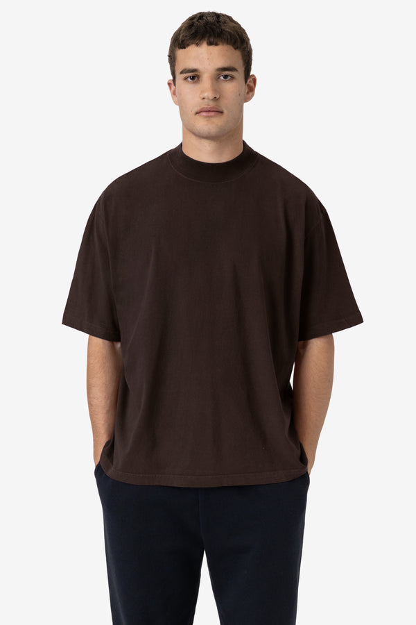 Los Angeles Apparel Oversized Short Sleeve High Mockneck T-shirt