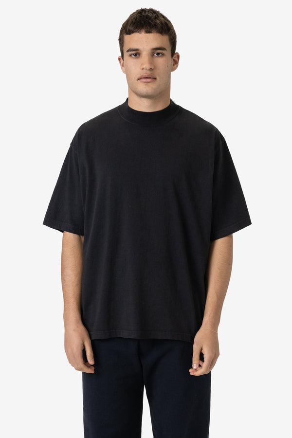 los angeles apparel Oversized Short Sleeve High Mockneck T-shirt