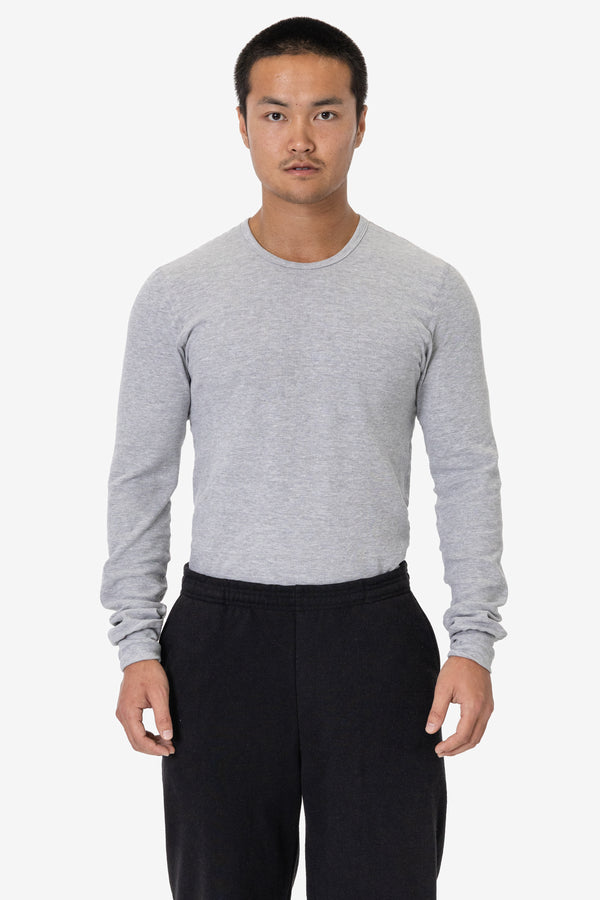 Los Angeles Apparel Poly-Cotton Thermal Long Sleeve Crewneck