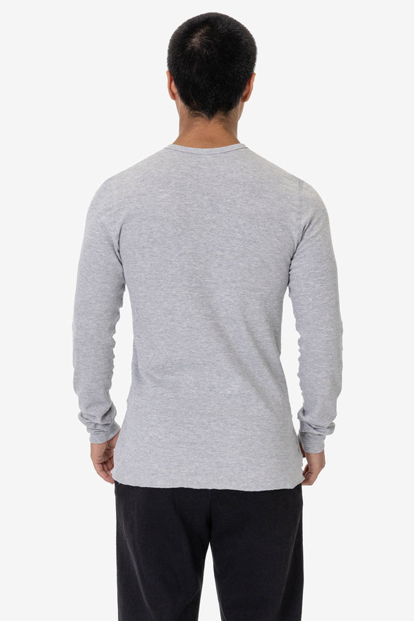 Los Angeles Apparel Poly-Cotton Thermal Long Sleeve Henley