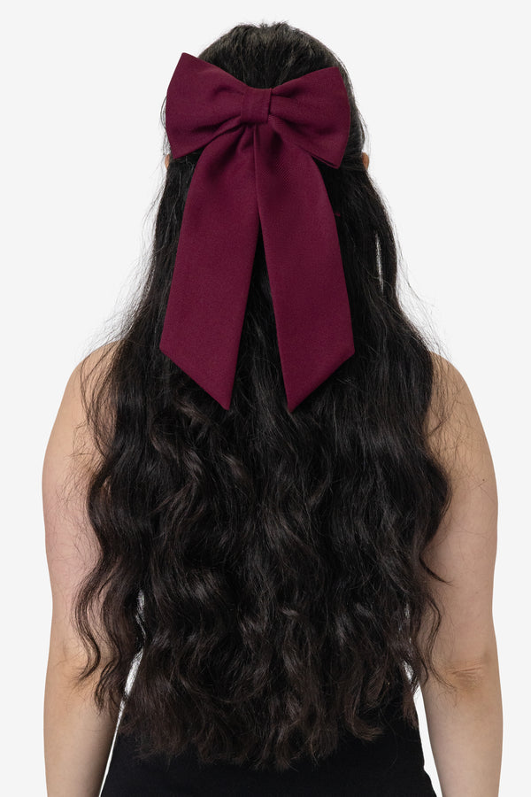 Los Angeles Apparel Poly Gabardine Long Schoolgirl Bow