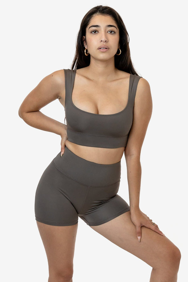 Los Angeles Apparel Poly Interlock Squareneck Sport Top