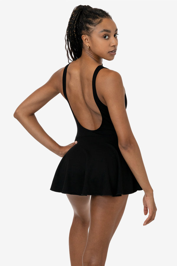 Los Angeles Apparel Ponte Boatneck Ballerina Skirted Leotard