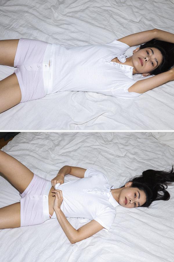 Los Angeles Apparel Printed Cotton Spandex Boxer Boy Short