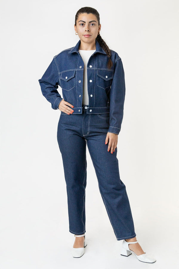 Los Angeles Apparel Raw Indigo Women's Relaxed Fit Jeans