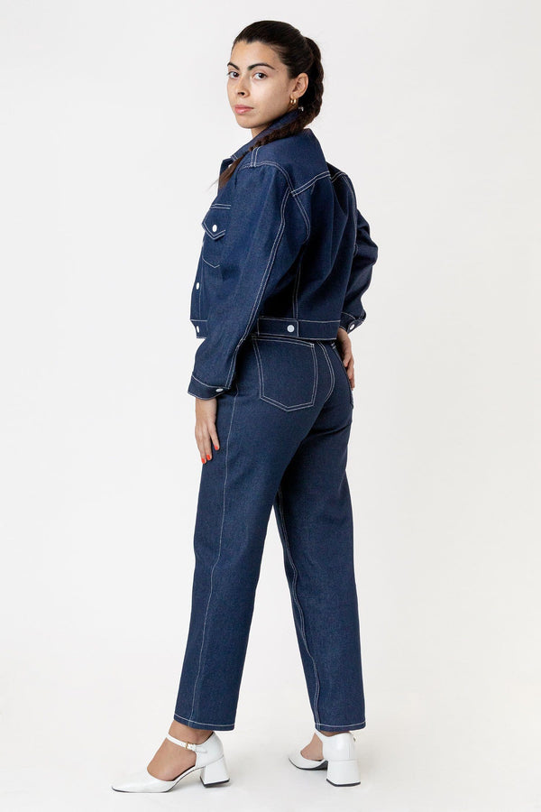 Los Angeles Apparel Raw Indigo Women's Relaxed Fit Jeans