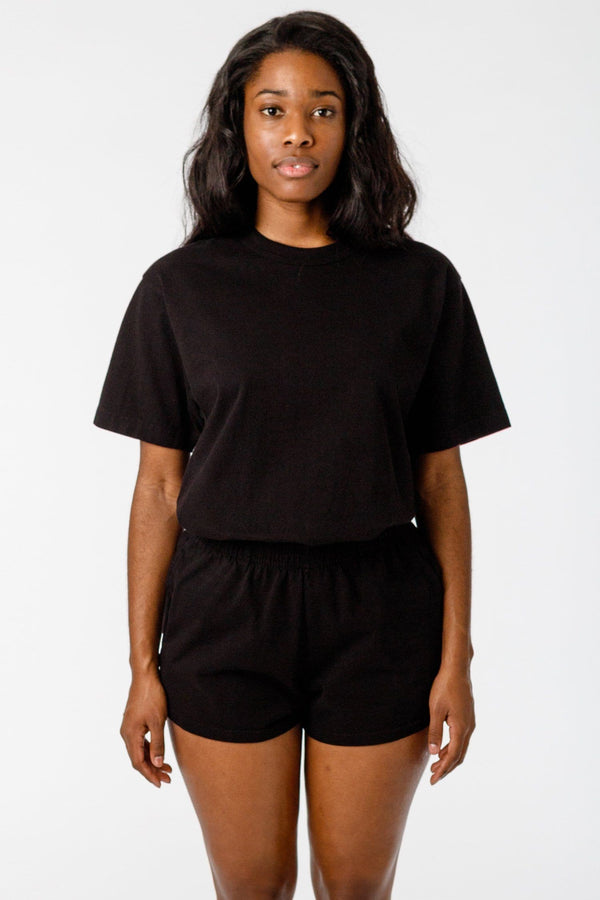 los angeles apparel Short Sleeve Binding Garment Dye T-Shirt