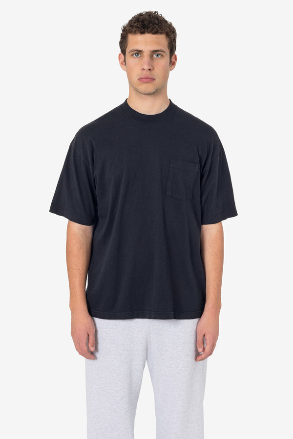 los angeles apparel Short Sleeve Garment Dye Pocket T-Shirt