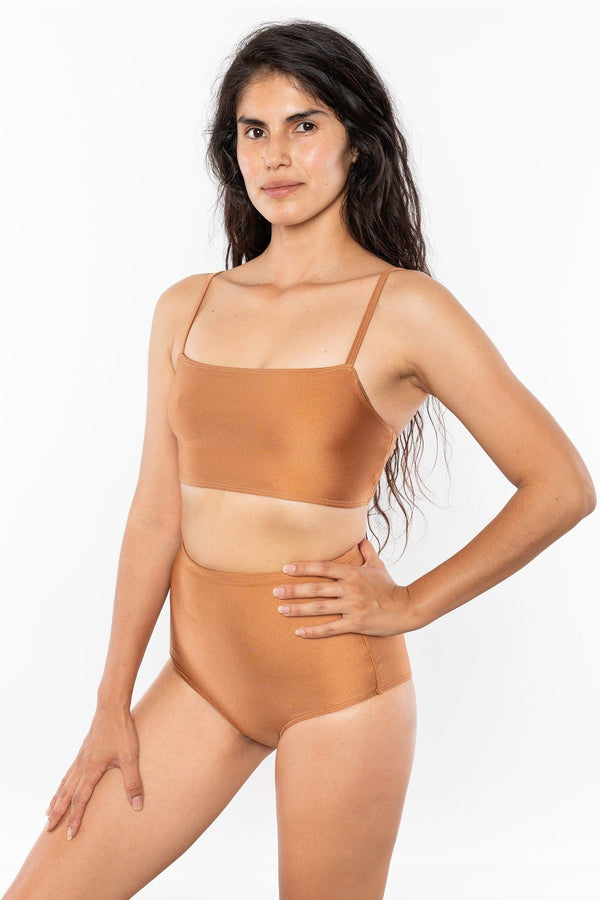 Los Angeles Apparel The Monochromatic Minimalist Crop Swim Top