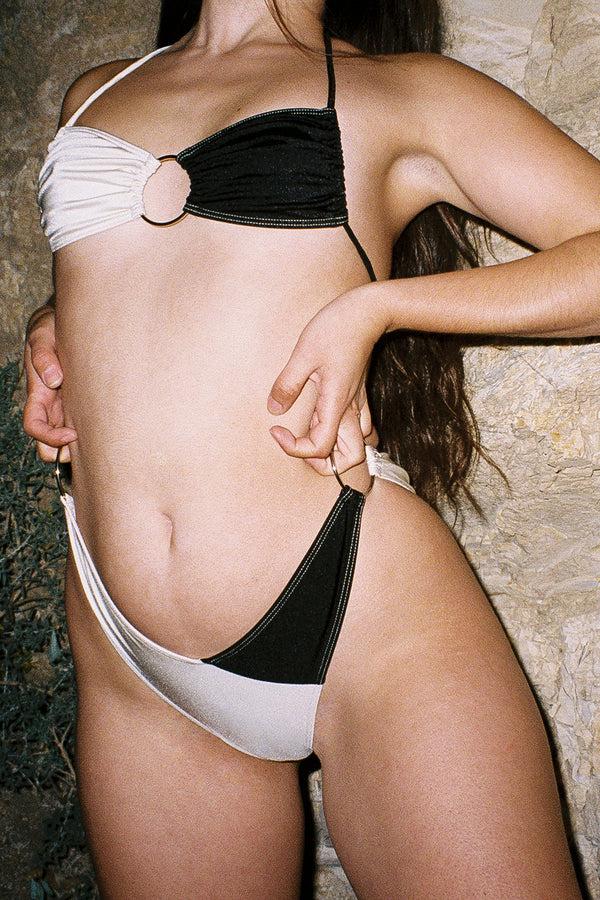 Los Angeles Apparel The Ophelia 2-Tone Ring Bikini Top