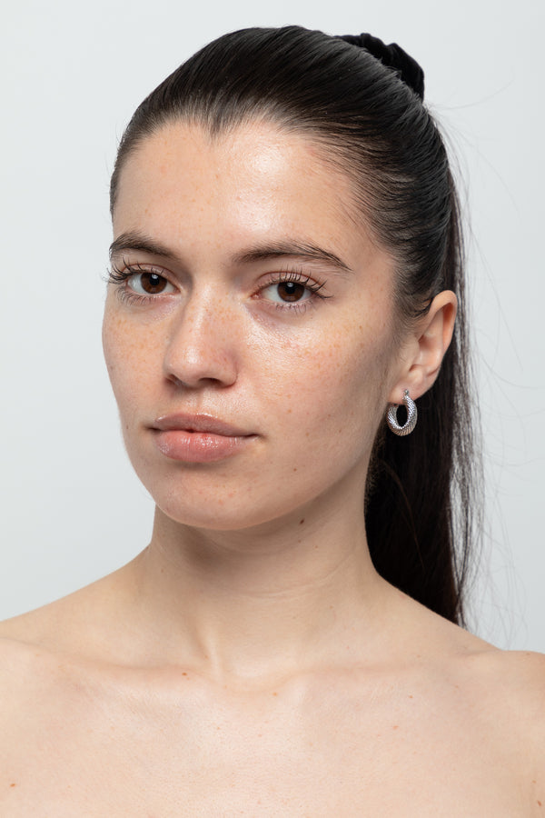 Los Angeles Apparel Thick Twisted Pincatch Earrings