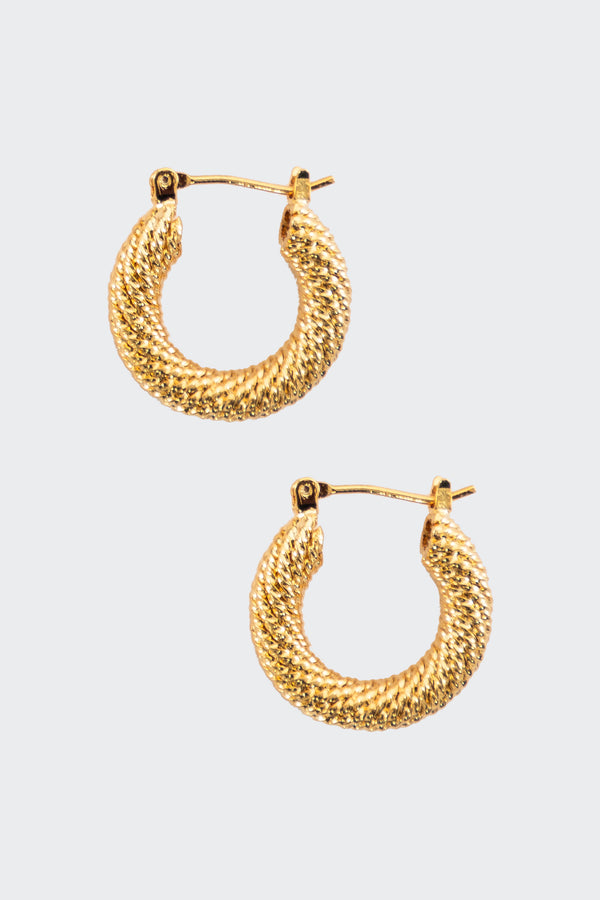 los angeles apparel Thick Twisted Pincatch Earrings