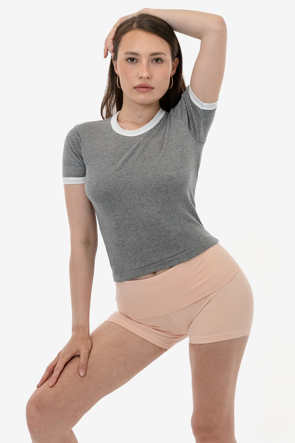 Los Angeles Apparel Tri-Blend Rib Women's Ringer Tee