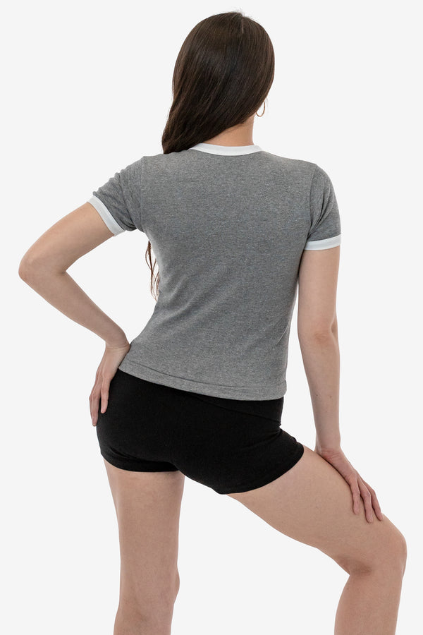 Los Angeles Apparel Tri-Blend Rib Women's Ringer Tee