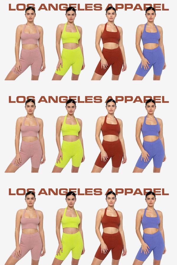 Los Angeles Apparel Ultra Heavy Knit Ribbed Bike Shorts