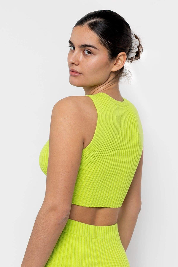 Los Angeles Apparel Ultra Heavy Knit Ribbed Crop Top