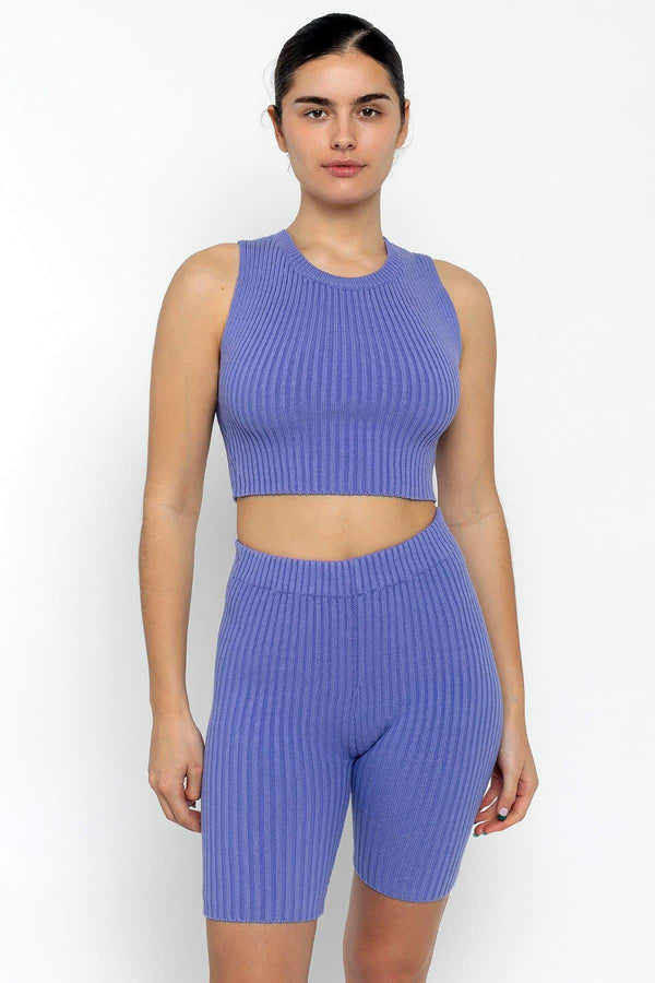 Los Angeles Apparel Ultra Heavy Knit Ribbed Crop Top