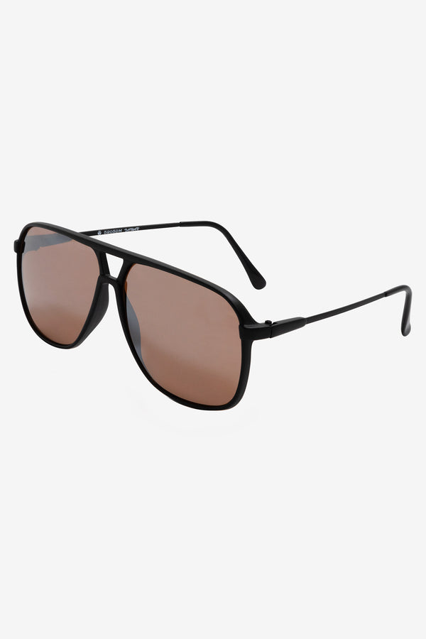 Los Angeles Apparel Unisex Aviator Black Sunglasses