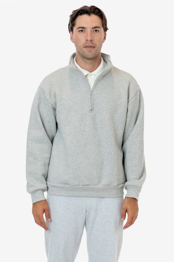Los Angeles Apparel Unisex Heavy Fleece Half Zip Pullover (Piece Dye)