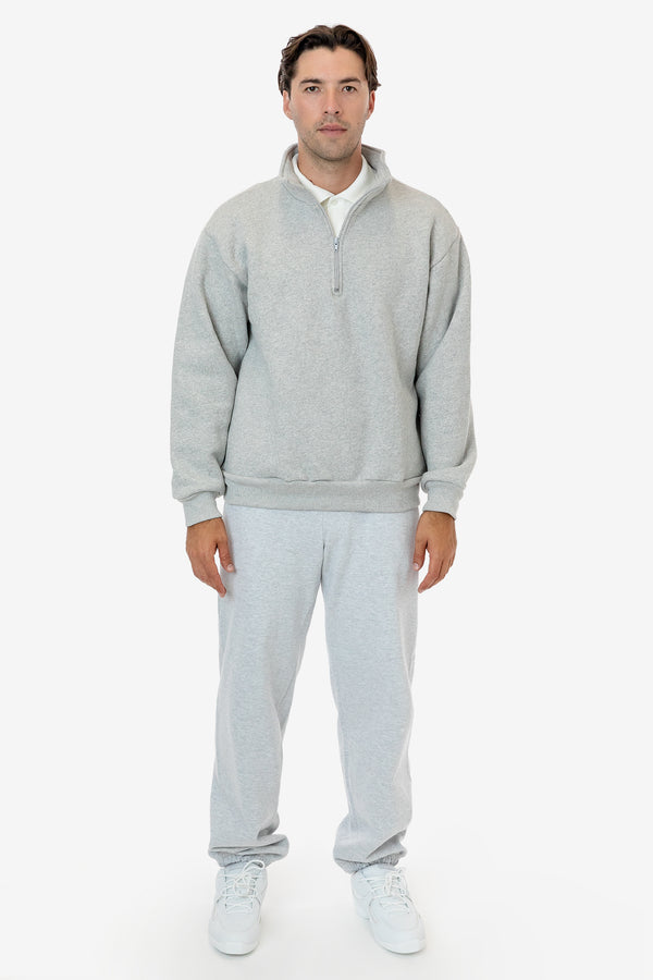 Los Angeles Apparel Unisex Heavy Fleece Half Zip Pullover (Piece Dye)