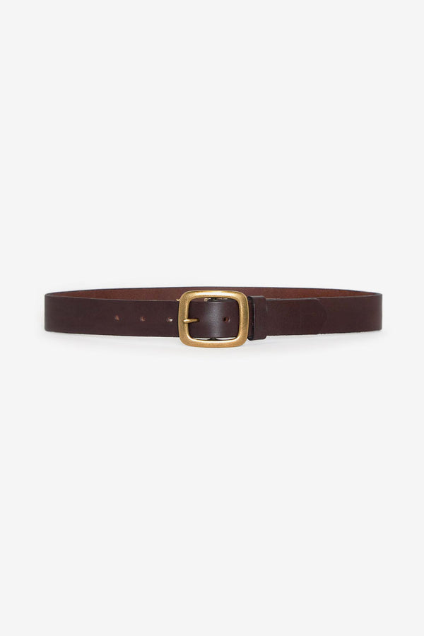 Los Angeles Apparel Unisex Rectangle Center Bar Buckle Leather Belt