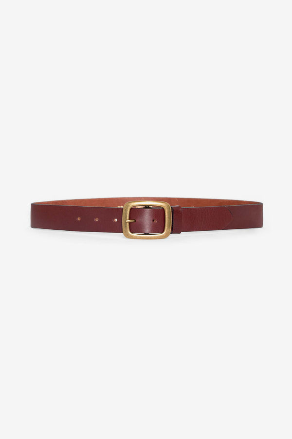Los Angeles Apparel Unisex Rectangle Center Bar Buckle Leather Belt