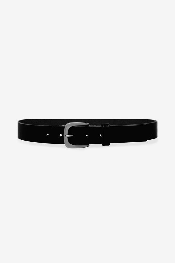 los angeles apparel Unisex Rounded Square Buckle Leather Belt