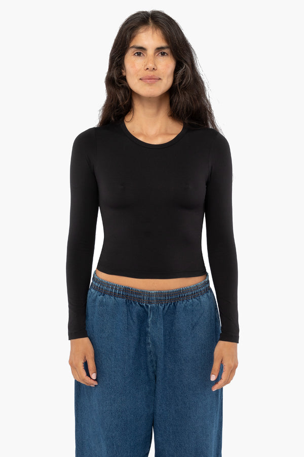 los angeles apparel UPF40 Long Sleeve Crew Neck T-Shirt