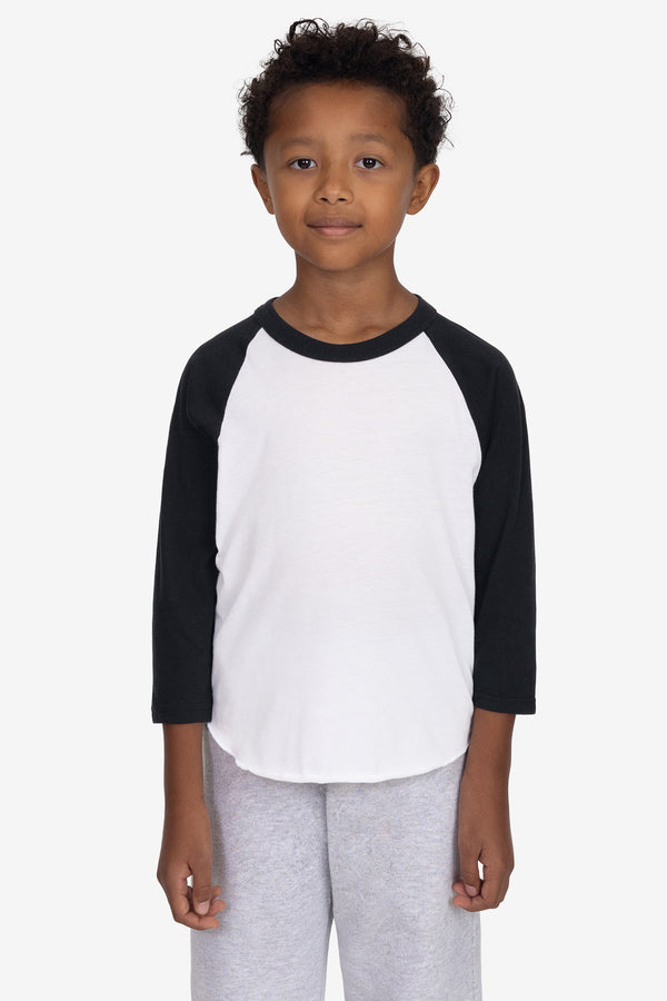 Los Angeles Apparel Youth 3/4 Sleeve Poly Cotton Raglan