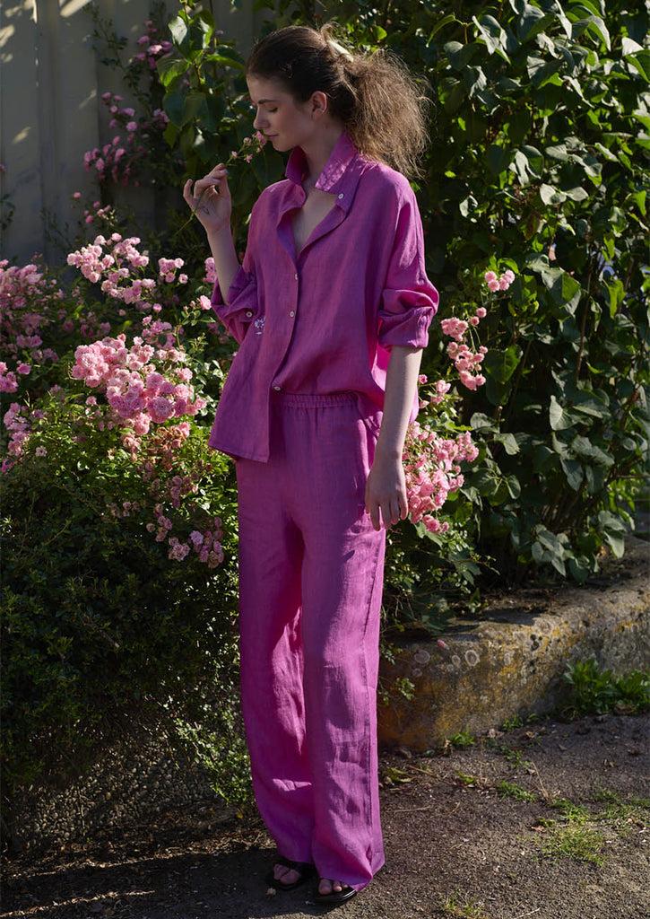 An An Londree Linen Summer Blouse