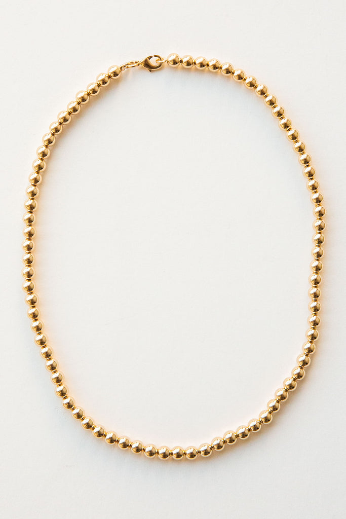 Bijoux Gold Bead Necklace