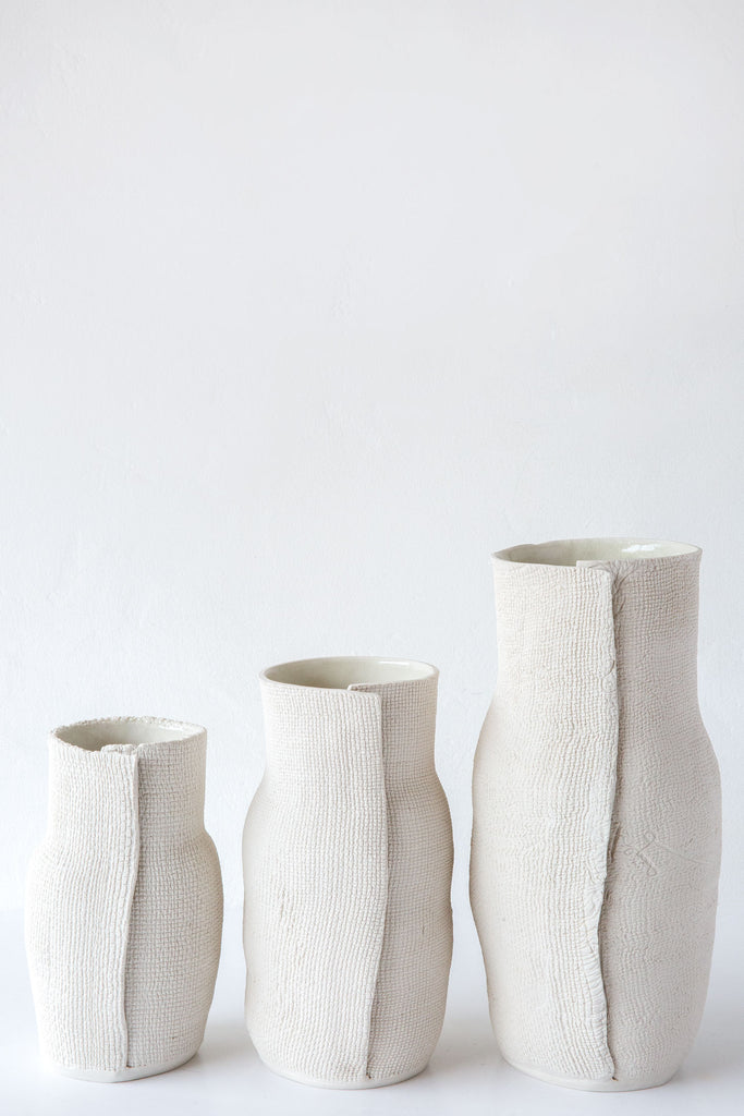 Cym Warkov Ceramics Burlap Bottle Vase