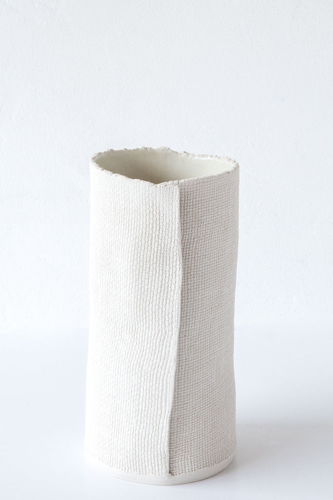 Cym Warkov Ceramics Burlap Cylinder Vase