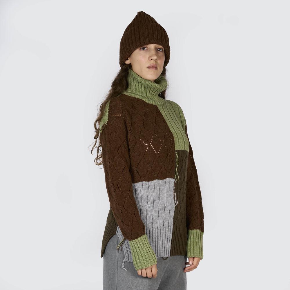 Danielapi Patchwork Turtleneck