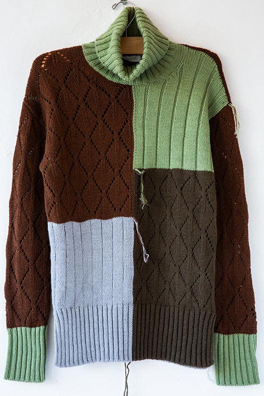 Danielapi Patchwork Turtleneck