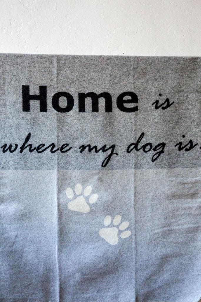 David Fussenegger Lt Grey Dog Paws Blanket