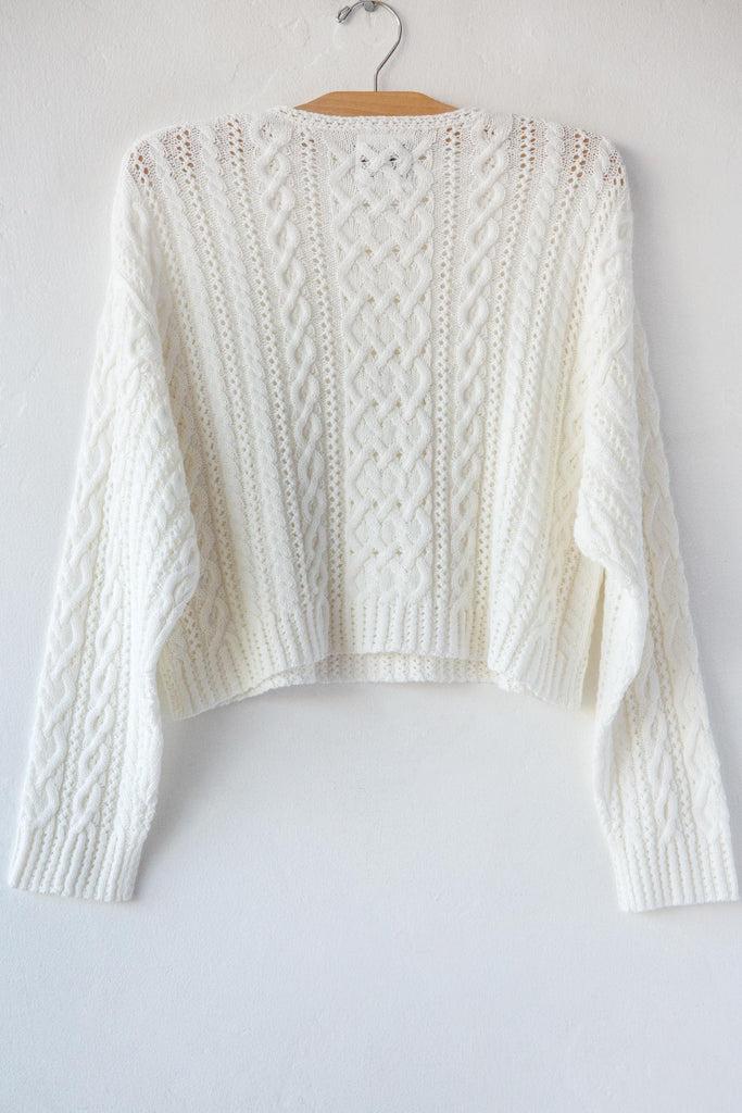 Denimist Crop Cable Sweater