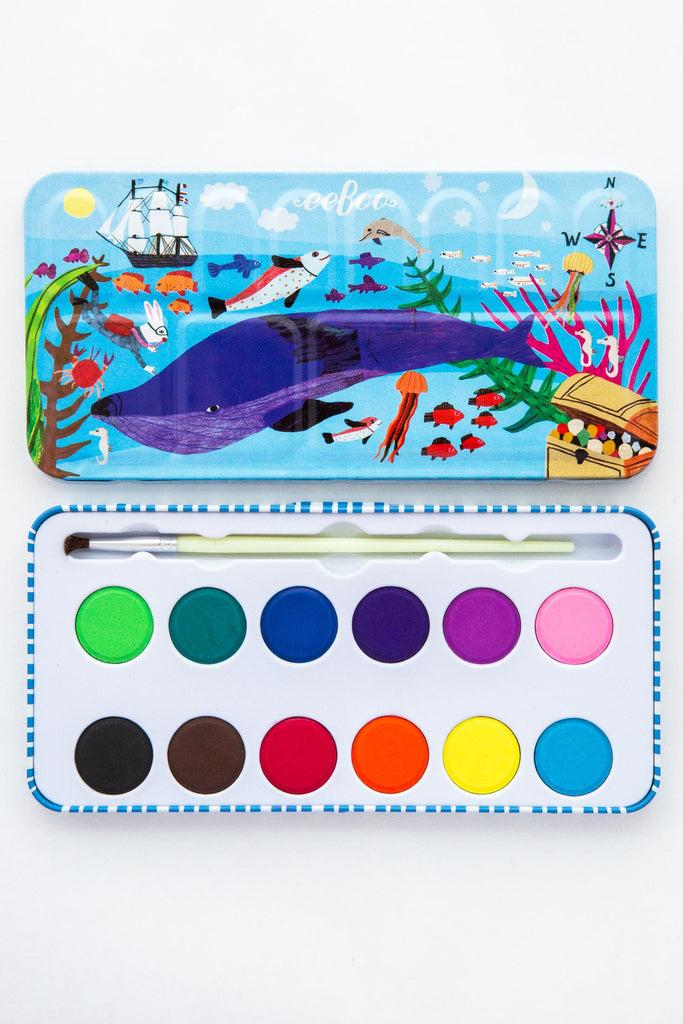 eeboo Sea Watercolor Tin
