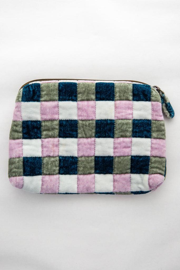 Epice Beaded Check Pouch