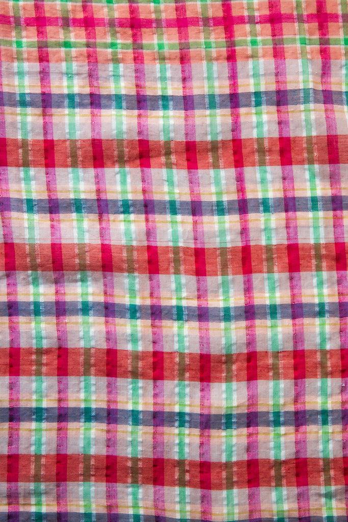 Epice Cotton/Linen Check Stole