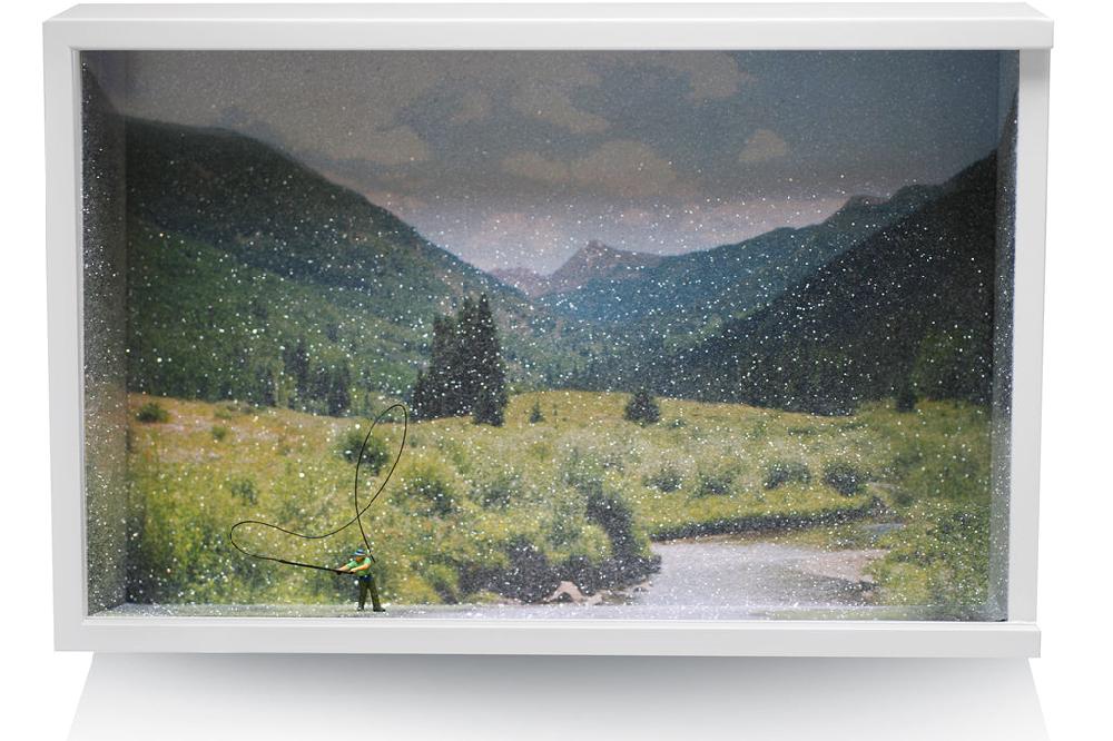 Glass Cathedrals Miniature Art Box-Gone Fishin'