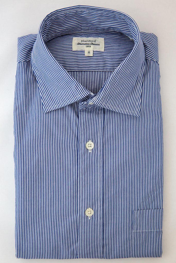Hartford Paul Poplin Stripe Shirt