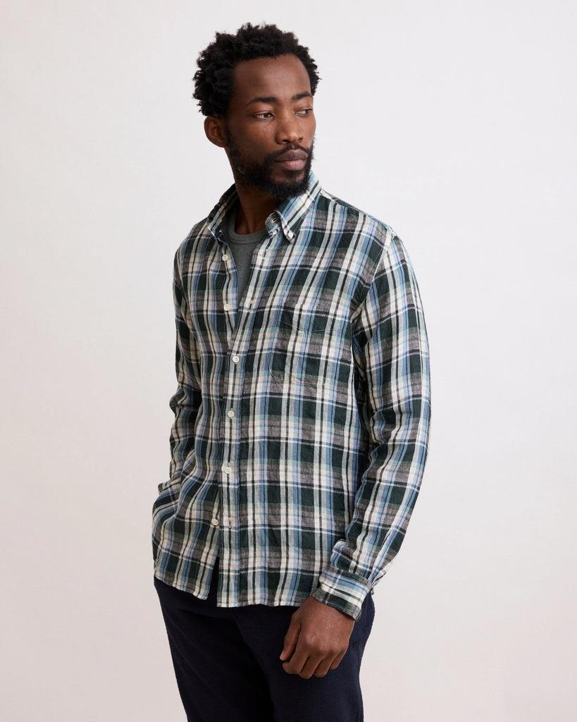 Hartford Pitt Madras Linen Shirt