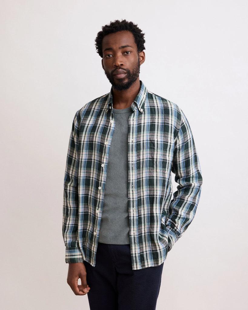 Hartford Pitt Madras Linen Shirt