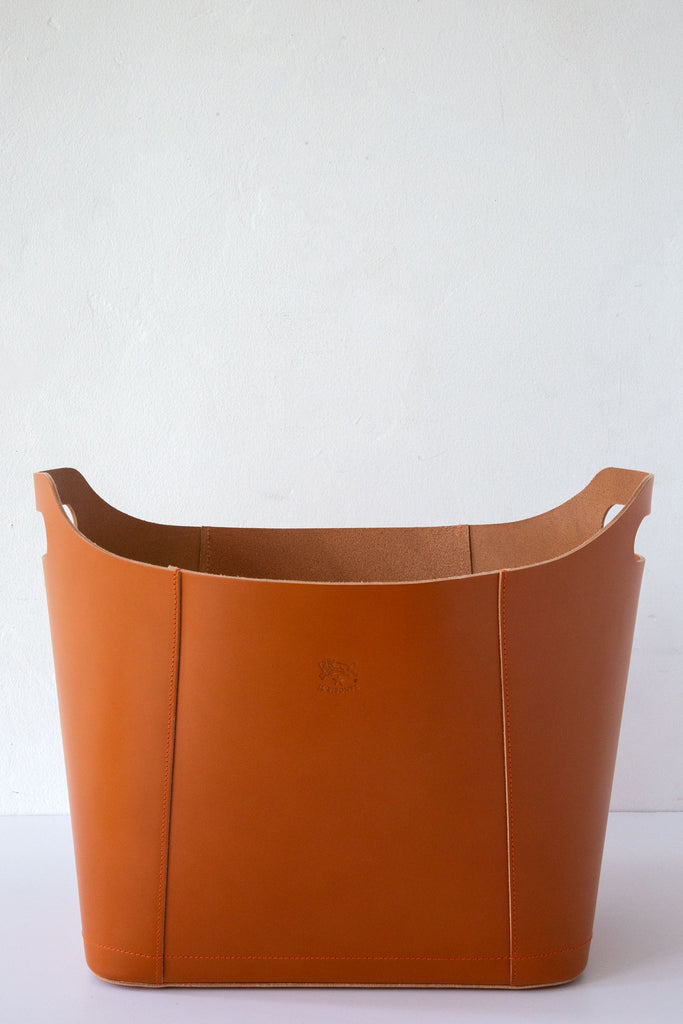 Il Bisonte Leather Storage Basket
