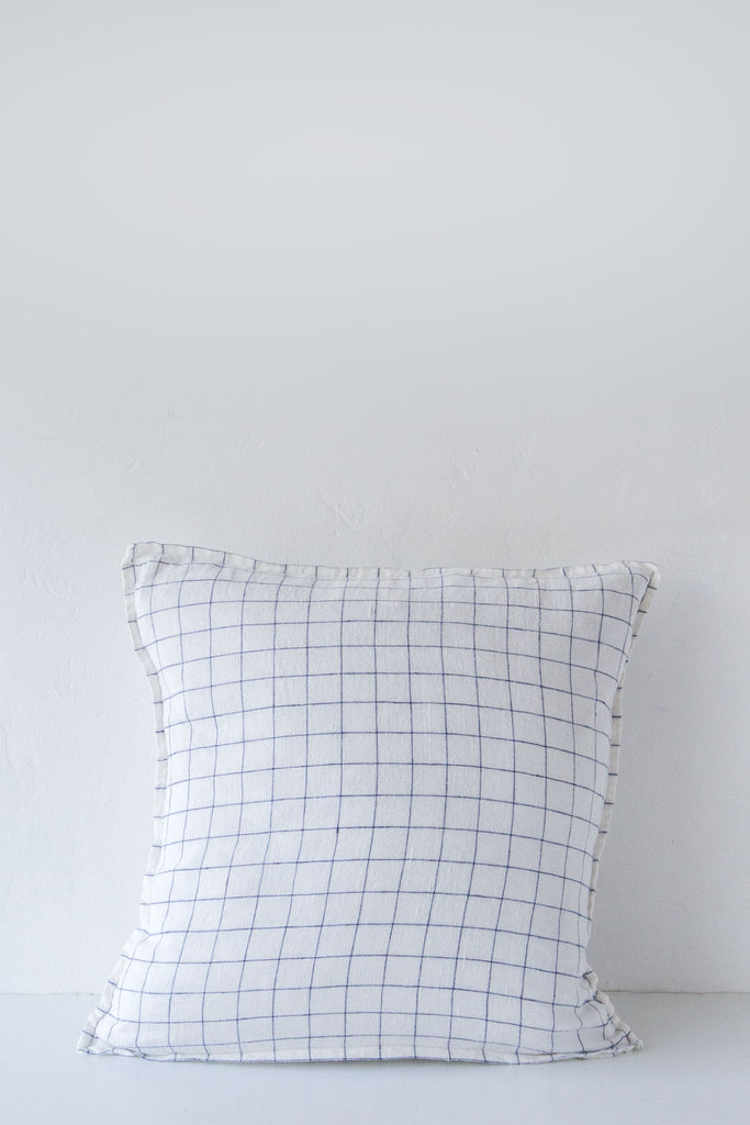 Linge Particulier Linen Check Cushion