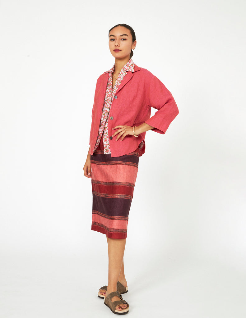 Lost & Found Collection Variegated Stripe Slip Skirt