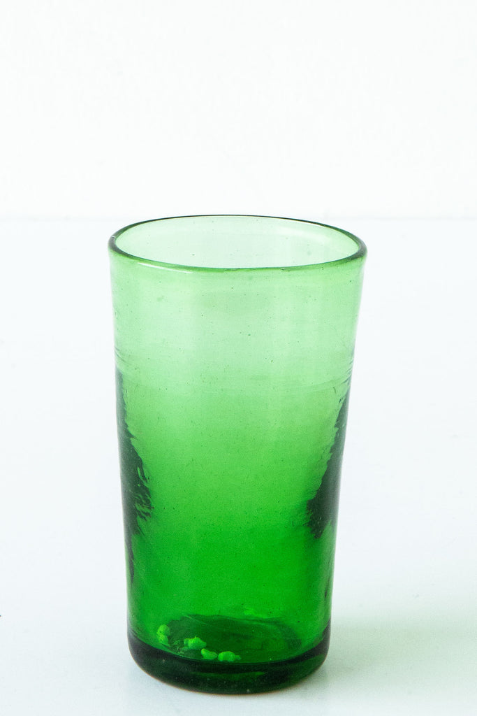 Lost & Found Flared Water Glass Green